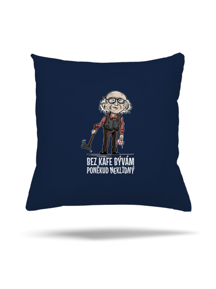 Neklidný bez kafe polštář Dark Navy