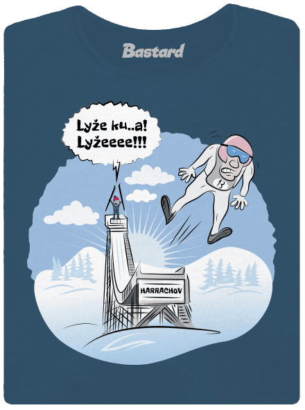 Lyže dámské tričko premium Petrol Blue