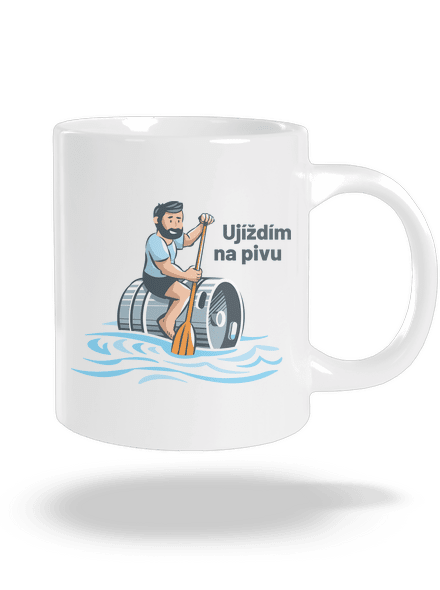 Ujíždím na pivu velký hrnek White