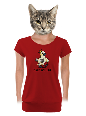 Kakat-du dámské tričko s lemem Red Mal
