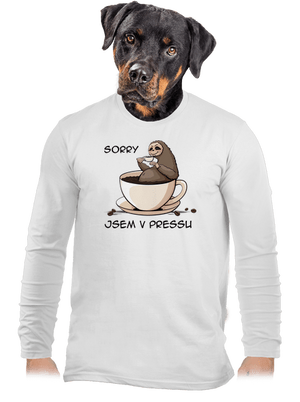 V pressu pánské dlouhý rukáv White