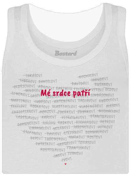 Mé srdce patří dámské tílko klasické White