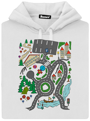 Silnice dámská mikina klokanka White