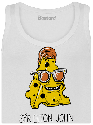 Sýr Elton John dámské tílko klasické White