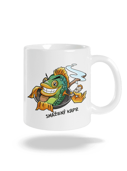 Smažený kapr klasický hrnek White
