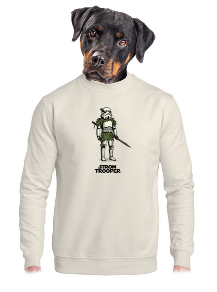 Strom trooper unisex mikina bez kapuce Off White