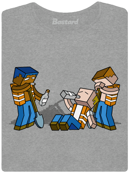 Real Minecraft dámské tričko Dark Gray Melange