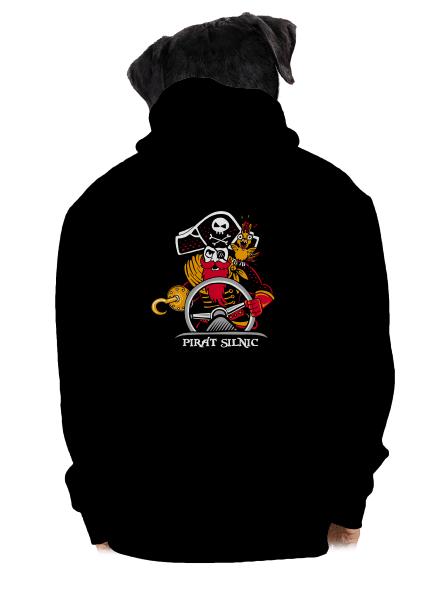 Pirát silnic pánská mikina na zip Black