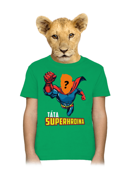 Táta superhrdina dětské tričko Kelly Green