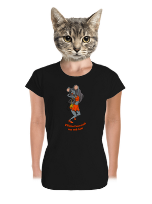 Myška dámské tričko premium Black