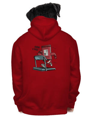 Hubnu v pase pánská mikina na zip Red