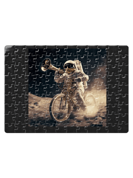 Lance Neil Louis Armstrong na měsíci puzzle White