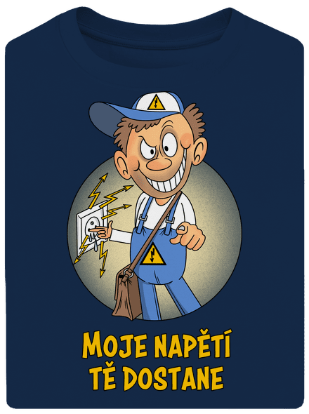 Moje napětí unisex tričko oversized Midnight Blue