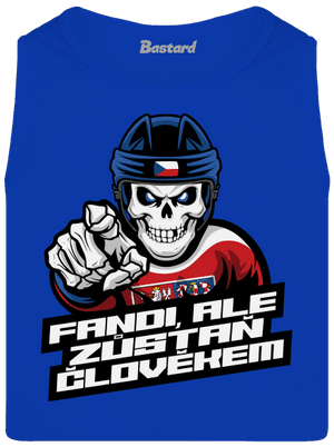 Fandi, ale zůstaň člověkem pánské tílko Royal Blue