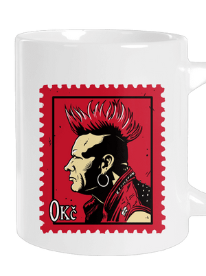 Známka punku velký hrnek White