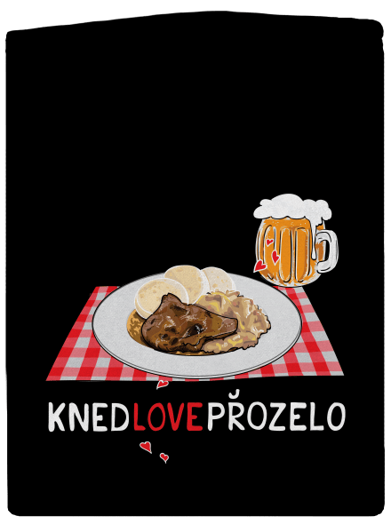 Knedlo vepřo zelo pánská mikina na zip Black