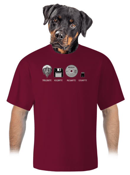 Trilobite unisex tričko oversized Garnet