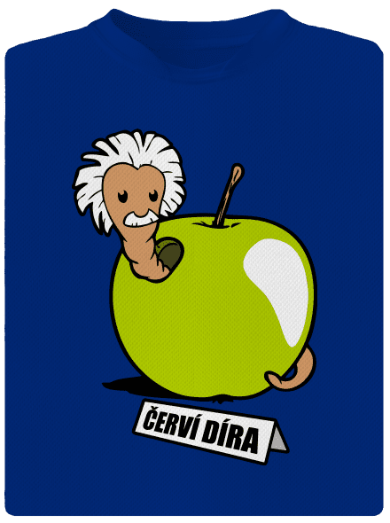 Červí díra pánské sportovní tričko Royal Blue Mal