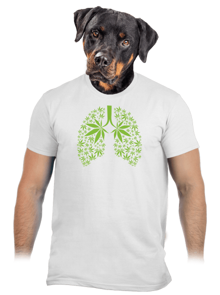 Ganja plíce pánské tričko White