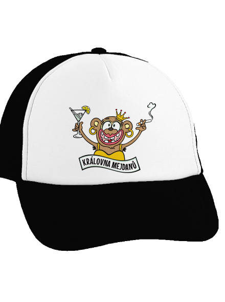 Královna mejdanů kšiltovka truckerka Black cap