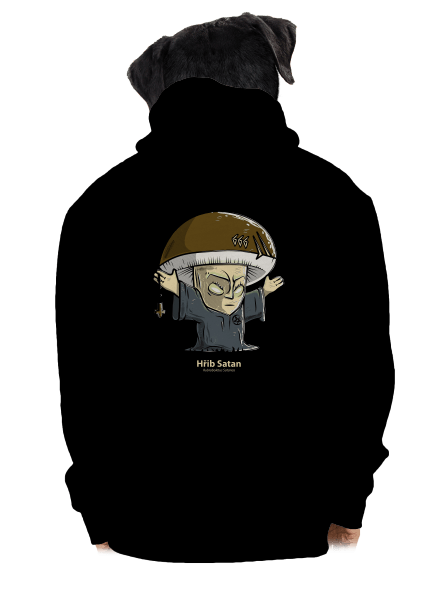 Hřib Satan pánská mikina na zip Black