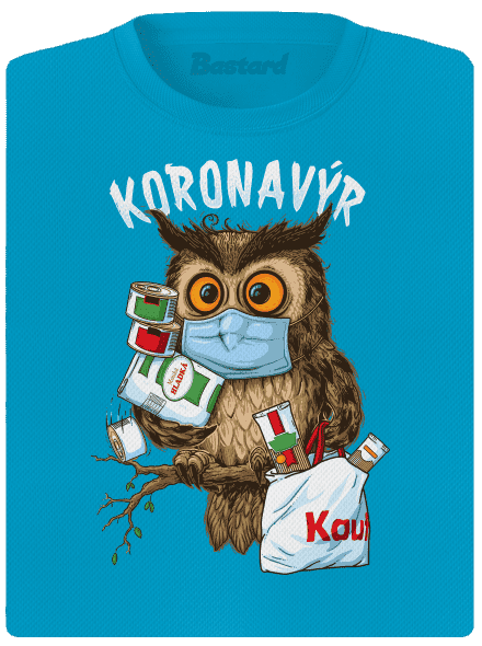 Koronavýr dámské sportovní tričko Blue Atol