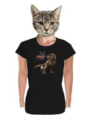 Komisař T-Rex dámské tričko premium Black