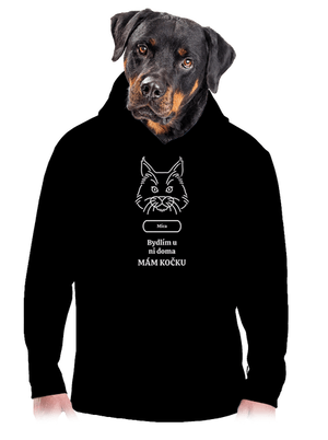 Nemůžu, mám kočku pánská mikina klokanka Black
