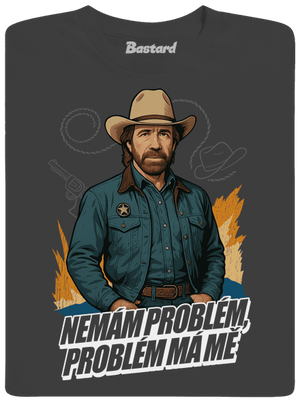 B19: Chuck Norris z Walker, Texas Ranger pánské dlouhý rukáv Dark Grey