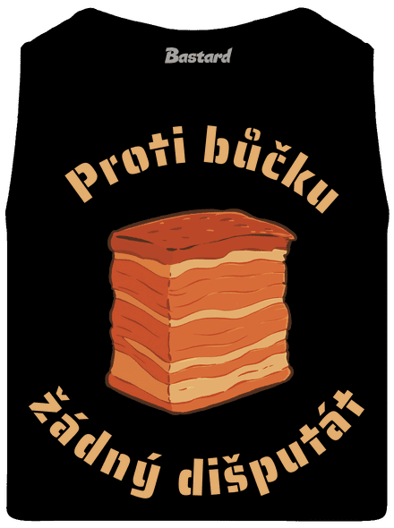 Proti bůčku žádný dišputát pánské tílko Black