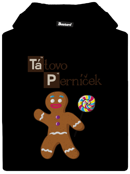 Perníčkový táta a Perníček dětská mikina klokanka Black