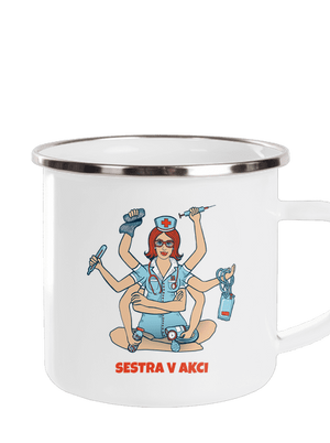 Sestra v akci plecháček White