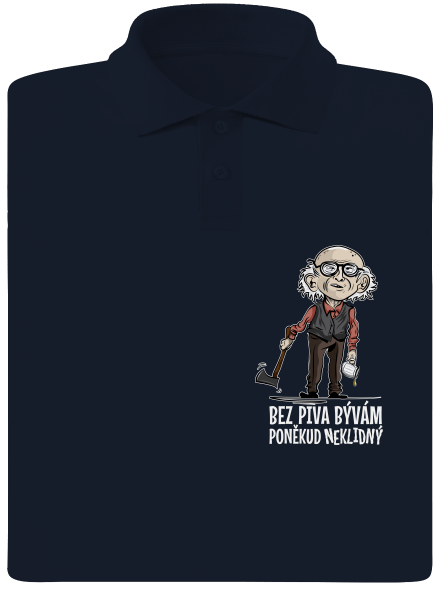 Neklidný bez piva pánská polokošile Navy Mal