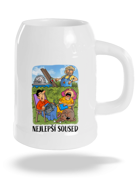 Nejlepší soused půllitr White