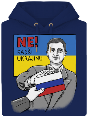 Ne! Radši Ukrajinu unisex mikina premium Navy