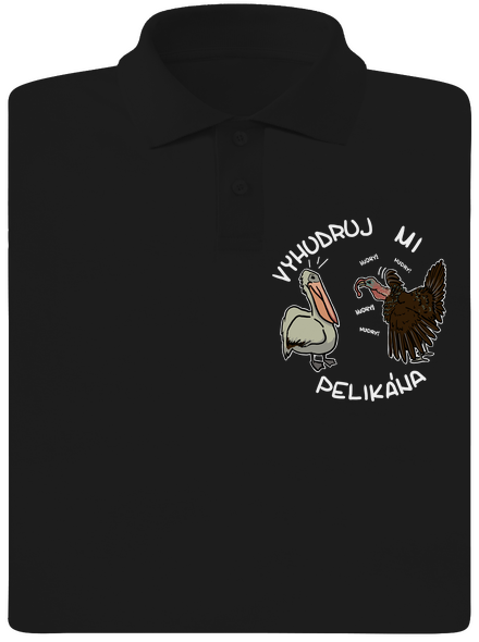 Vyhudruj mi pelikána pánská polokošile Black