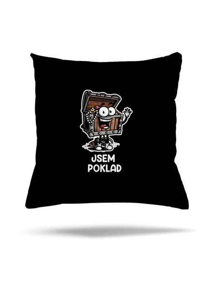 Jsem poklad polštář Black