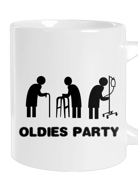Oldies party velký hrnek White