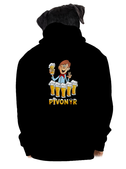 Pivonýr a pivonýrka pánská mikina na zip Black