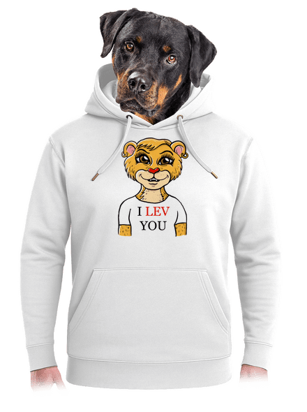 I lev you unisex mikina premium Snowwhite