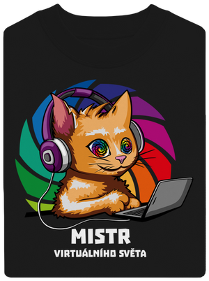 Mistr virtuálního světa unisex mikina bez kapuce Black