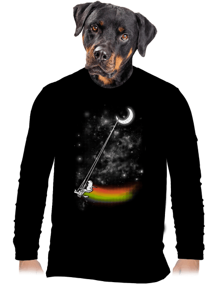 Unicorn Universe pánské dlouhý rukáv Black
