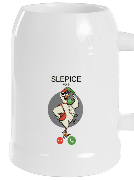 Slepice volá půllitr White