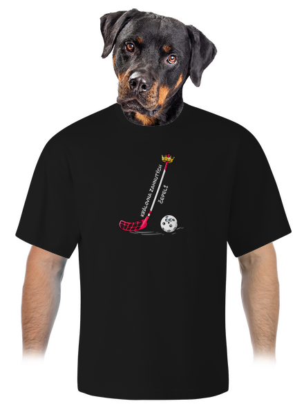 Král zahnutých čepelí - florbal unisex tričko oversized Black