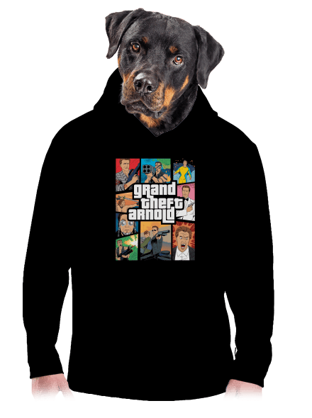 Grand Theft Arnold pánská mikina klokanka Black