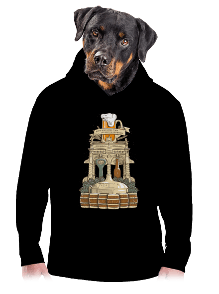 Pivní oltář pánská mikina klokanka Black