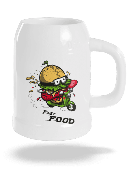 Fast Food půllitr White
