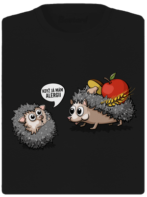 Alergický ježek dámské sportovní tričko Black