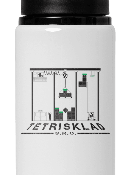 Tetrisklad lahev na vodu White