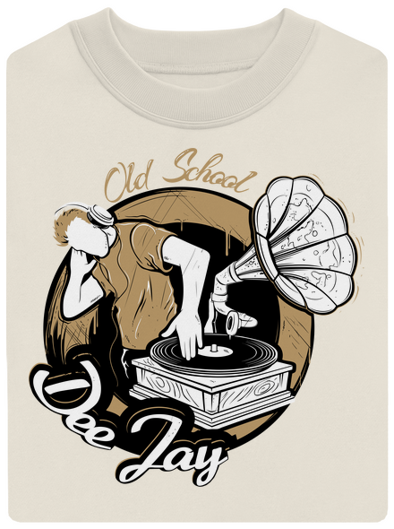 Old School DJ unisex mikina bez kapuce Off White